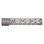 FDE AR-15 handguard with Picatinny rail, lightweight design, and USA K1 engraving.