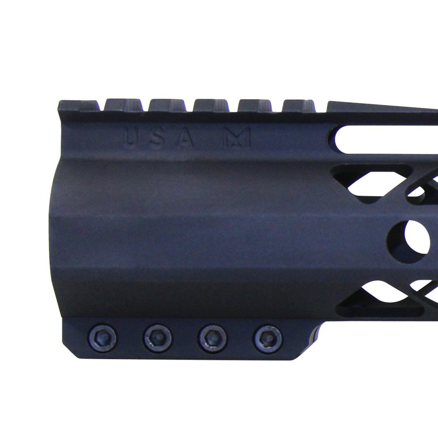 12" AIR-LOK Series M-LOK Compression Free Floating Handguard With Monolithic Top Rail (Gen 2) (Anodized Black) - Image 2
