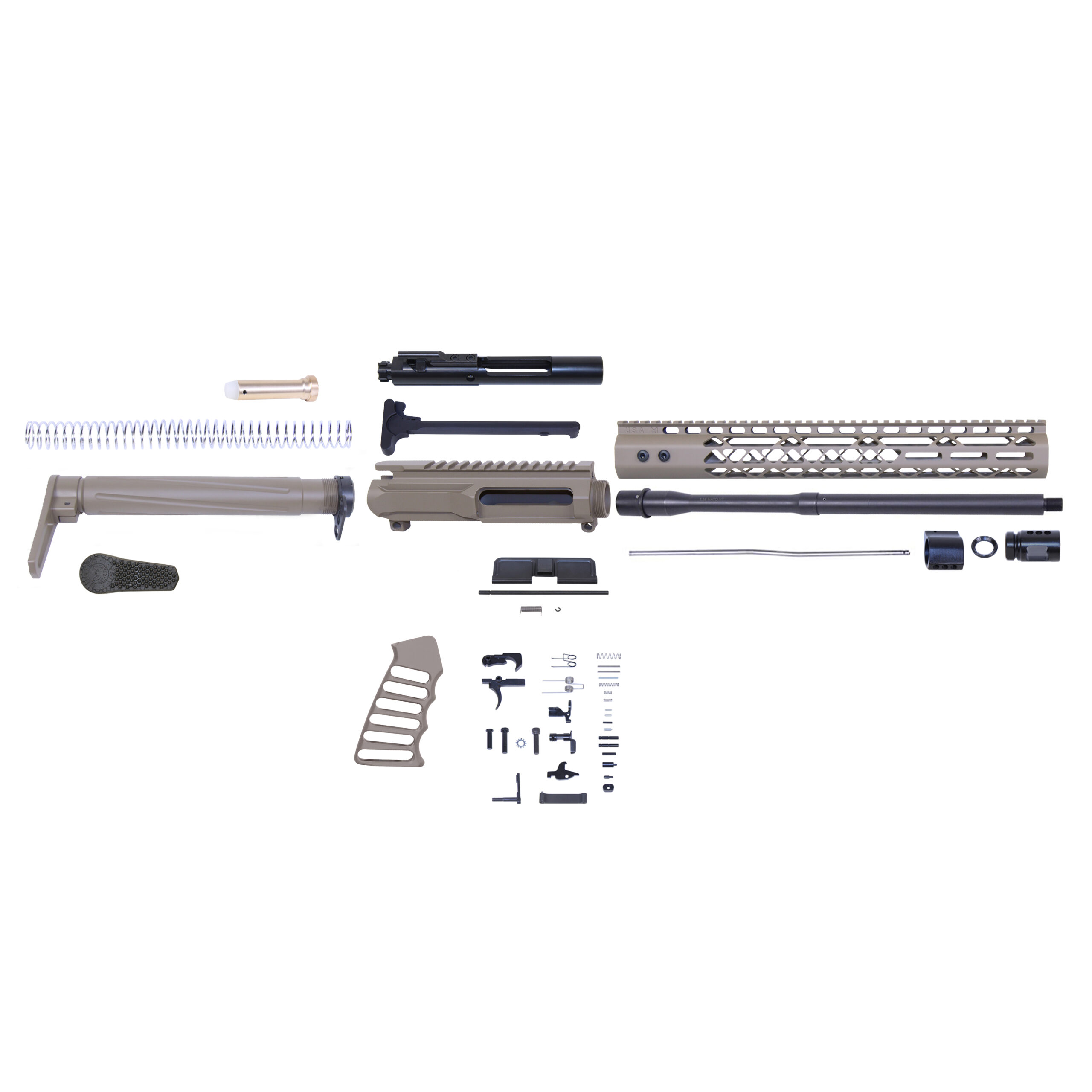 AR-15 5.56 Cal Complete Airlite Series Rifle Kit (No Lower) (Flat Dark Earth)