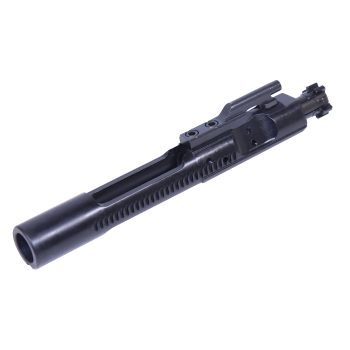 Matte black AR-15 bolt carrier group, precision-engineered with visible machining details.