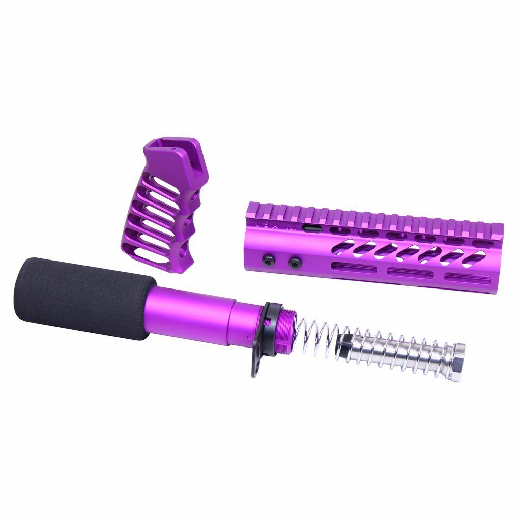 AR-15 Pistol Furniture Set (Anodized Purple) » Guntec USA