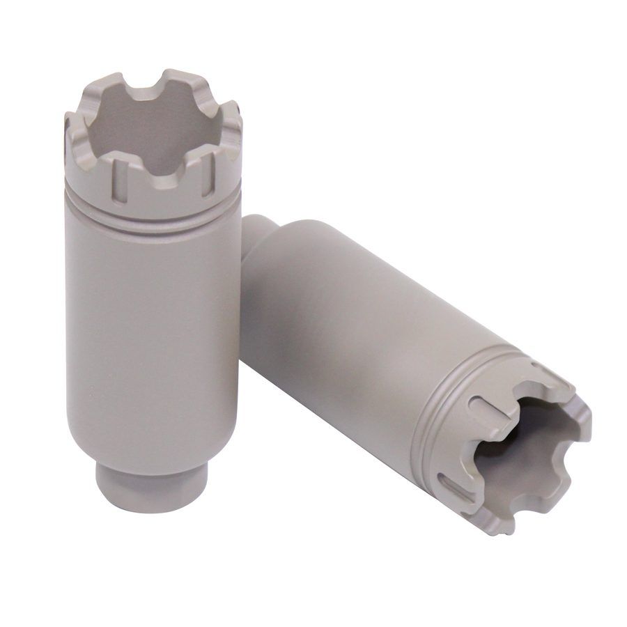 AR-10 .308 Cal Slim Line 'Trident' Flash Can With Glass Breaker (Flat Dark Earth) - Image 5