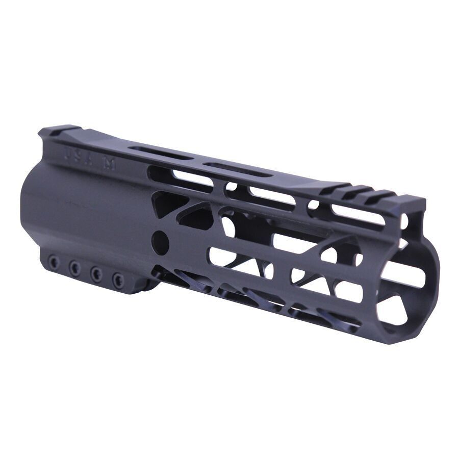 Sleek aluminum tactical handguard rail for AR-platform; lightweight, modular with M-LOK, Picatinny mounts.