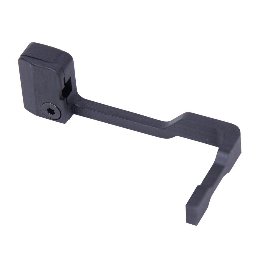 Matte black ergonomic camera grip for improved stability, featuring robust attachment and seamless design.