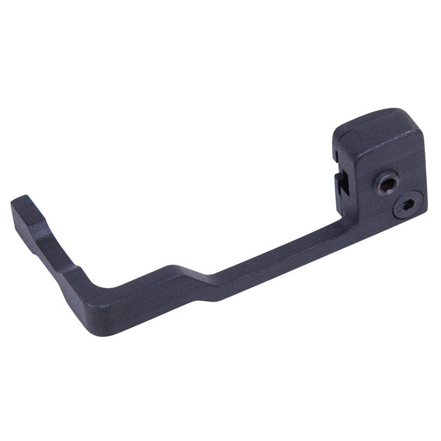Black camera thumb grip for ergonomic support and stability in photography.