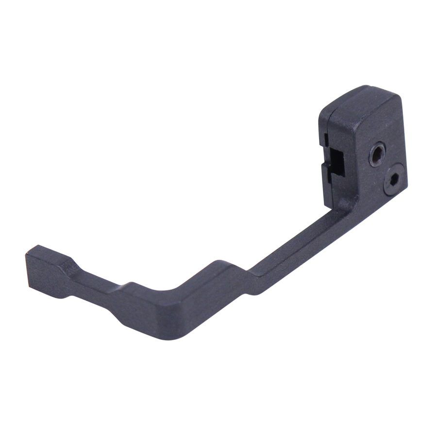 Ergonomic black polymer trigger guard, enhanced grip control for firearms. Ideal for tactical upgrades.