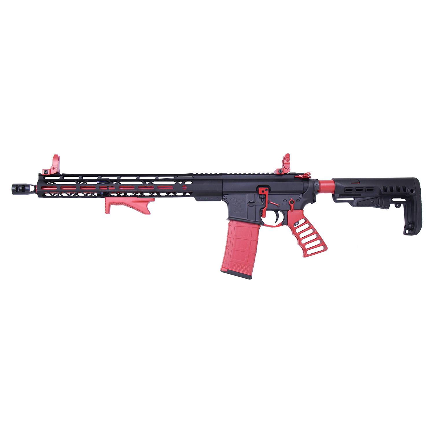 AR-15 Extended Bolt Catch Release (Cerakote Red) .