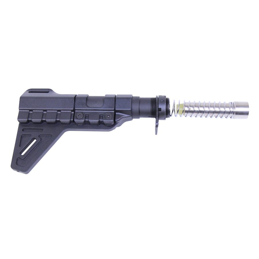 Tactical AR-15 pistol brace enhances stability and control with adjustable design and robust construction.