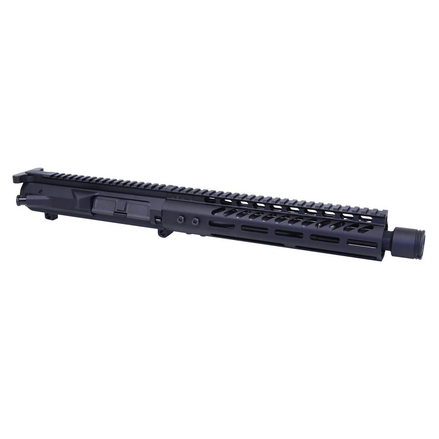 Compact AR Upper Receiver with Picatinny Rail and M-LOK Slots for Custom Firearm Builds.
