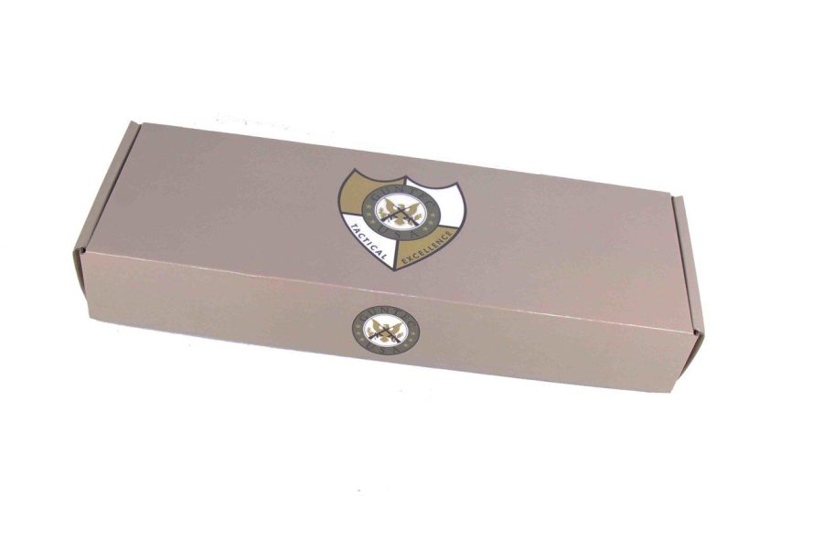 Elegant taupe luxury box with silver emblem, minimalist design, suggesting premium jewelry or accessory.