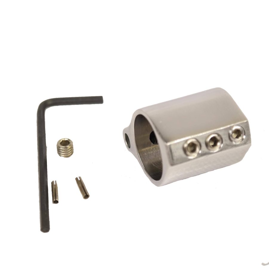 AR-15 Polished Stainless Steel Low Profile Gas Block - Image 2