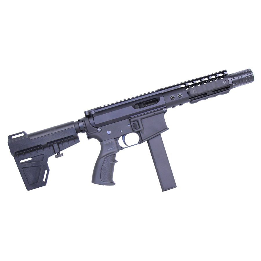 Modern compact 9mm carbine with tactical features, ideal for defense and customization.