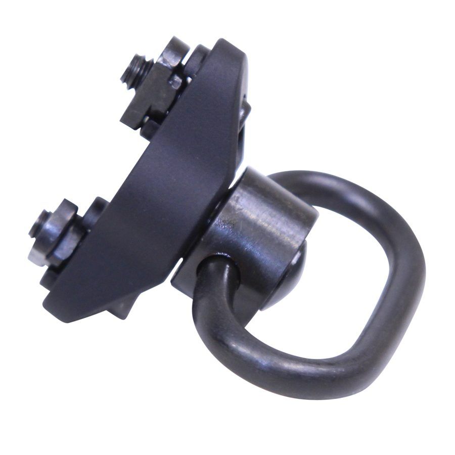 Heavy-duty swivel mount with rotatable D-ring; ideal for industrial anchoring and heavy loads.
