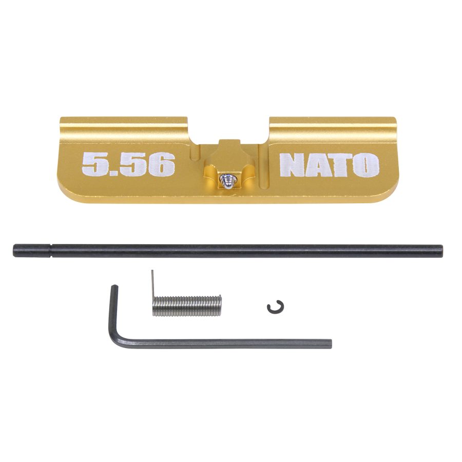 AR-15 Ejection Port Dust Cover Assembly (Gen 3) (W/ Lasered 5.56 NATO) (Anodized Gold) - Image 2