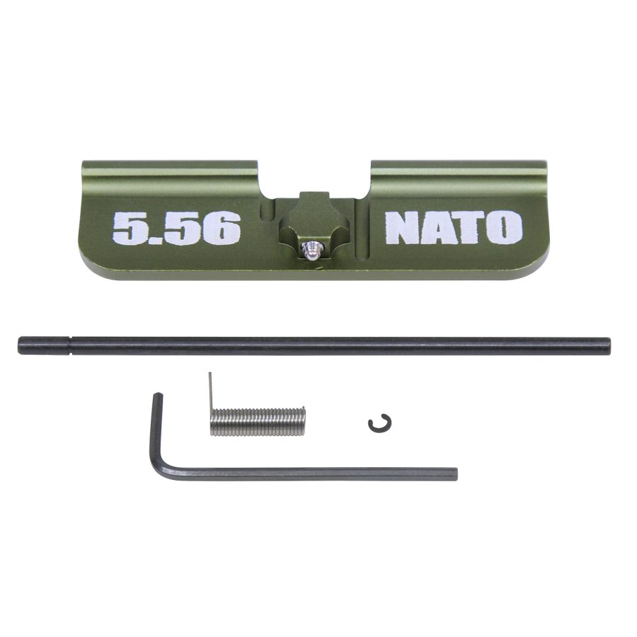 AR-15 Ejection Port Dust Cover Assembly (Gen 3) (W/ Lasered 5.56 NATO) (Anodized Green) - Image 2