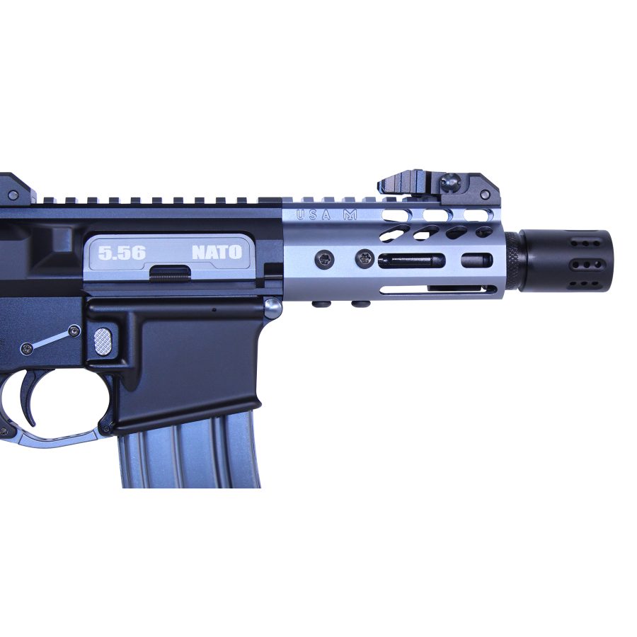 AR-15 Ejection Port Dust Cover Assembly (Gen 3) (W/ Lasered 5.56 NATO) (Anodized Grey) - Image 4