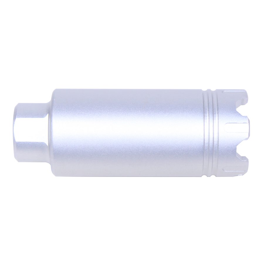 AR-15 Slim Line 'Trident' Flash Can With Glass Breaker (Anodized Clear) - Image 3