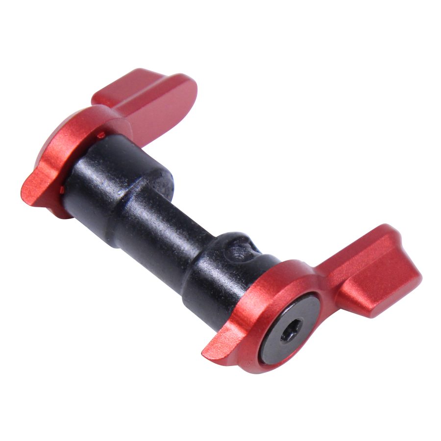 Black camera mount arm with red adjustment knobs for photography and videography equipment positioning.