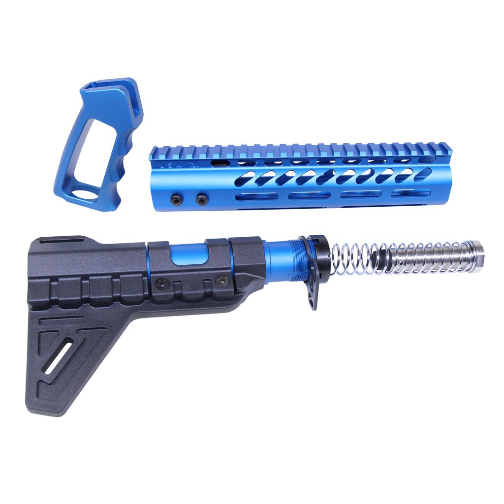 AR-15 Ultra Pistol Furniture Set (Anodized Blue) » Guntec USA