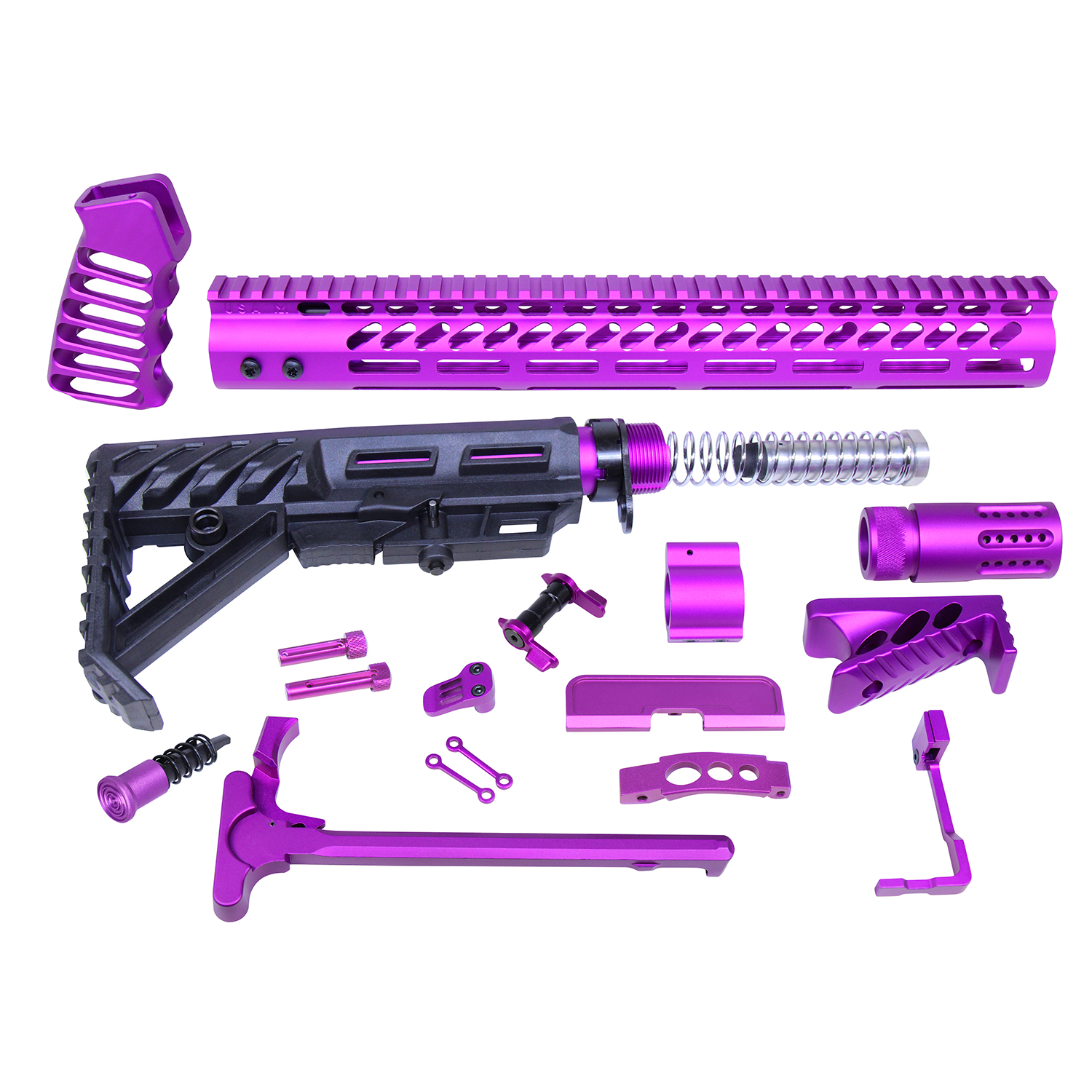 A1Armory AR-15 Anodized Purple Anti-Rotation Trigger/Hammer Pin Set