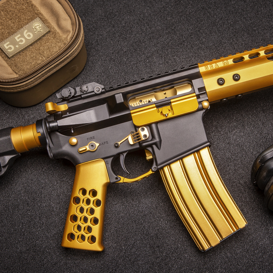 Hej hej patrice fejl AR-15 Accent Kit (Anodized Gold) » Guntec USA