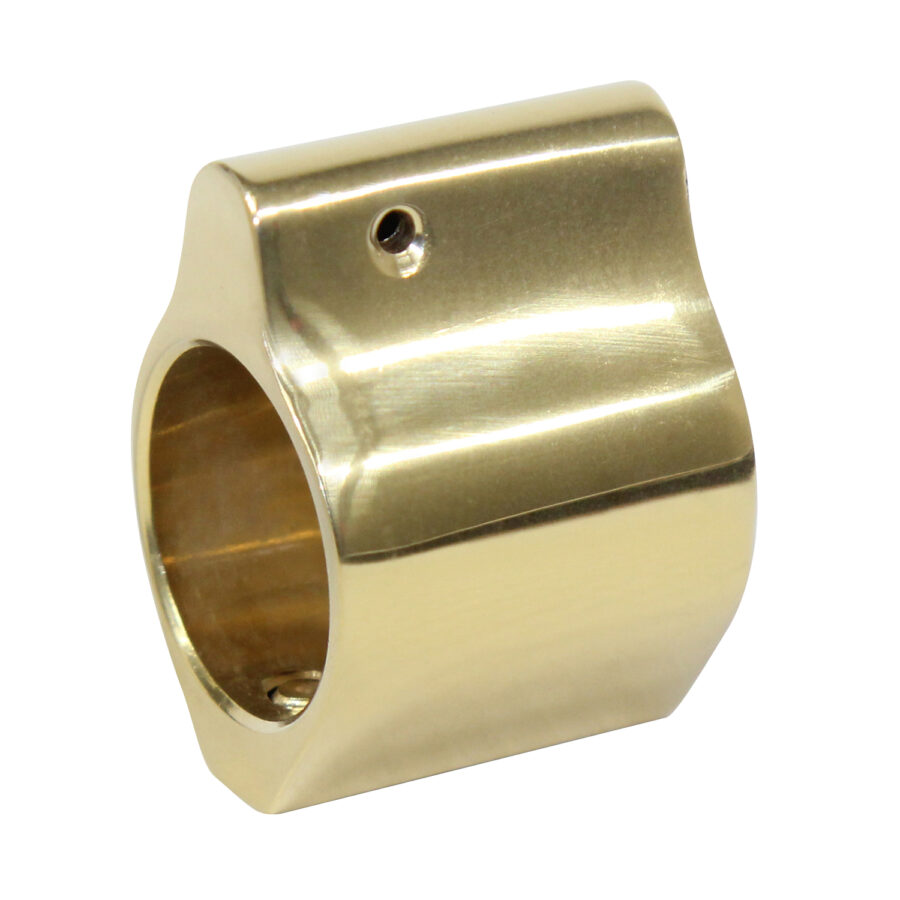 AR-15 Steel Low Profile Gas Block (High Polish Tin Coated)