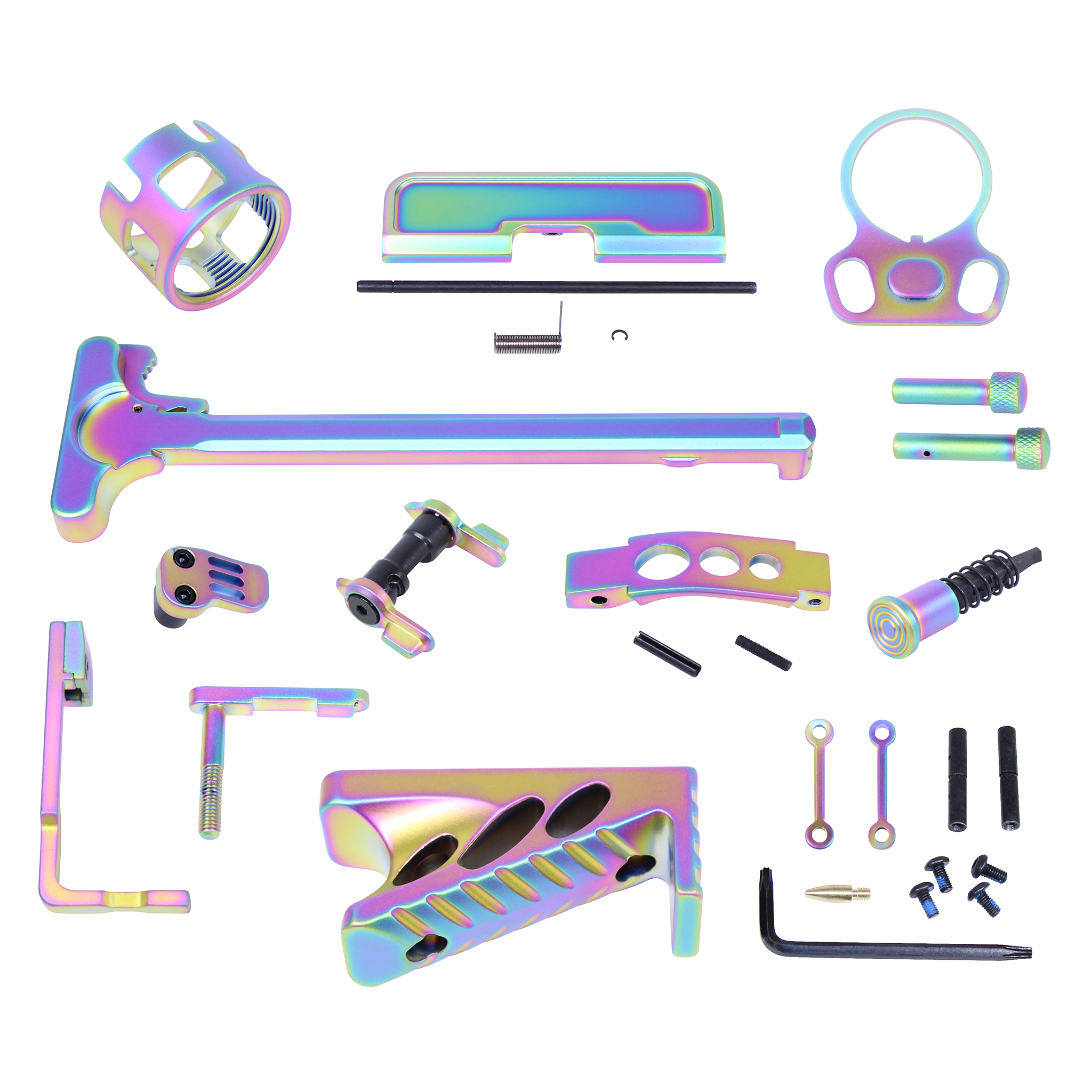 AR-15 Finishing Kit (Matte Rainbow PVD Coated)