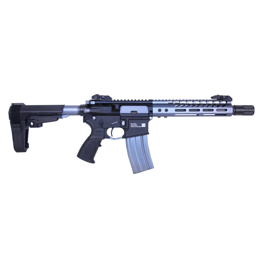 9" Ultra Lightweight Thin M-LOK System Free Floating Handguard With Monolithic Top Rail (Anodized Grey) - Image 2