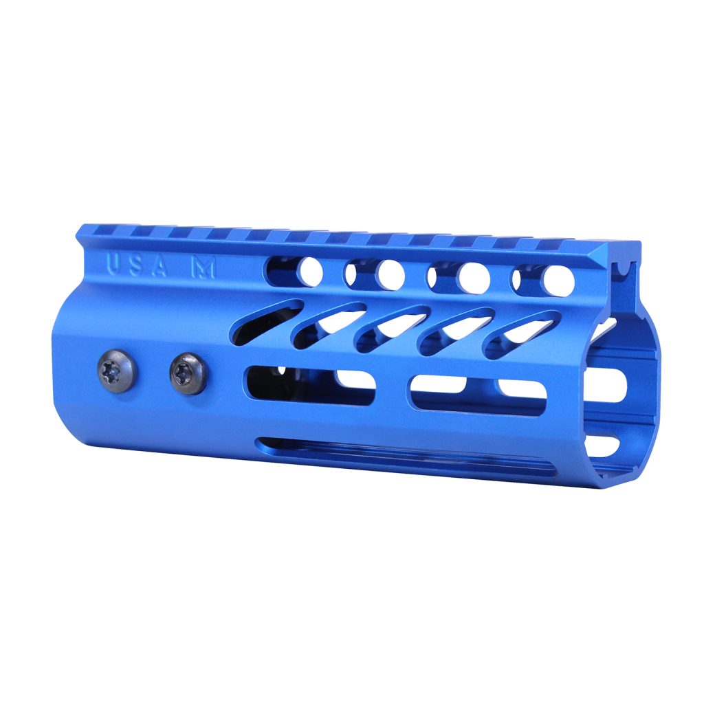 5 Ultra Lightweight Thin M Lok Free Floating Handguard With Monolithic Top Rail Anodized Blue 3643