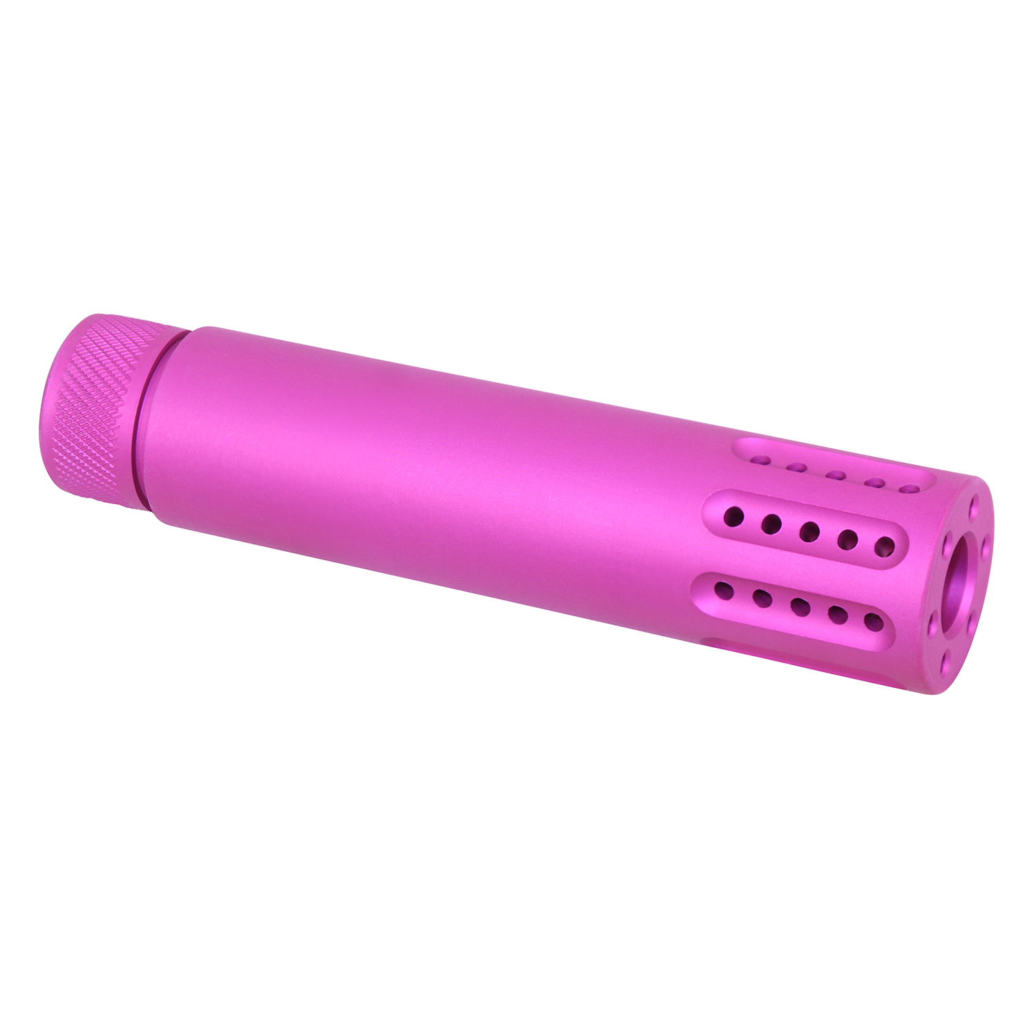 AR-15 Cal Slip Over Barrel Shroud With Multi Port Muzzle Brake (Anodized  Pink) » Guntec USA