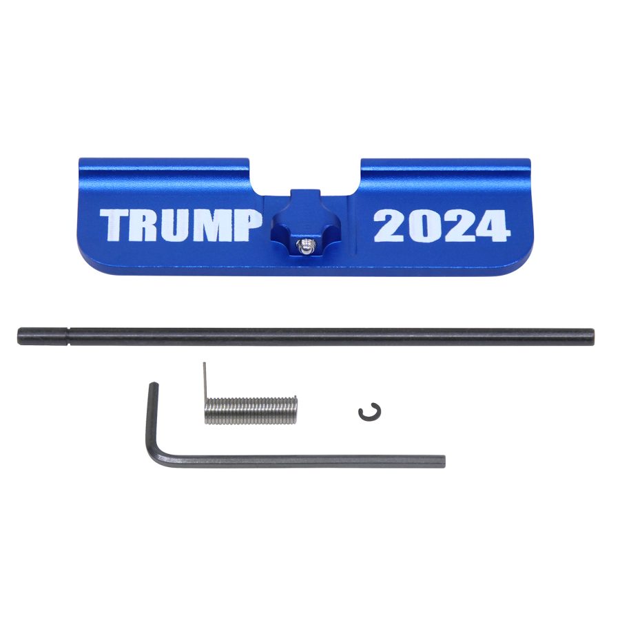 AR-15 Ejection Port Dust Cover Assembly (Gen 3) (W/ Lasered TRUMP 2024) (Anodized Blue) - Image 2