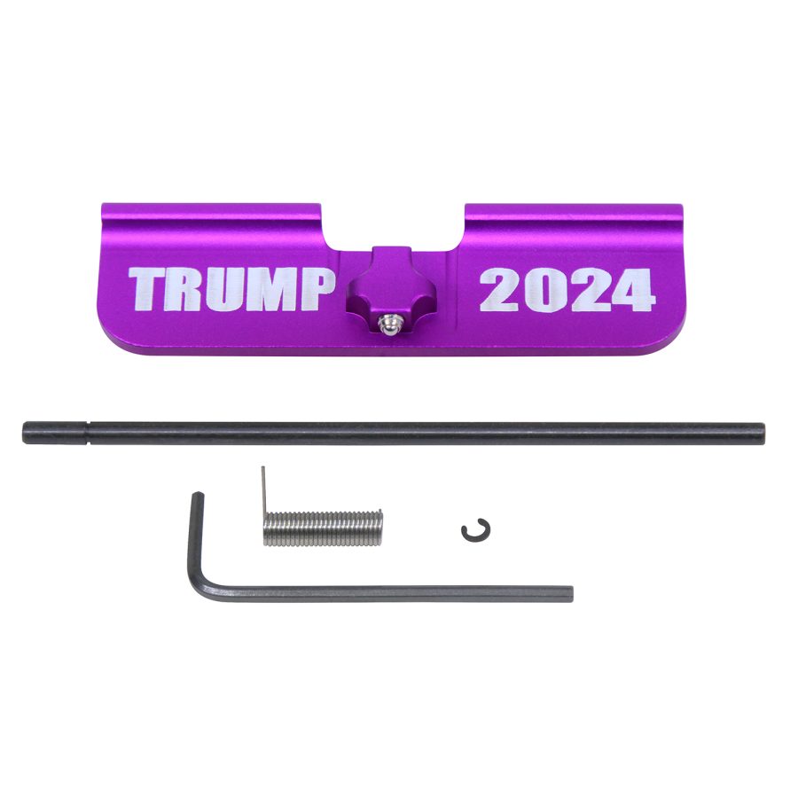 AR-15 Ejection Port Dust Cover Assembly (Gen 3) (W/ Lasered TRUMP 2024) (Anodized Purple) - Image 2