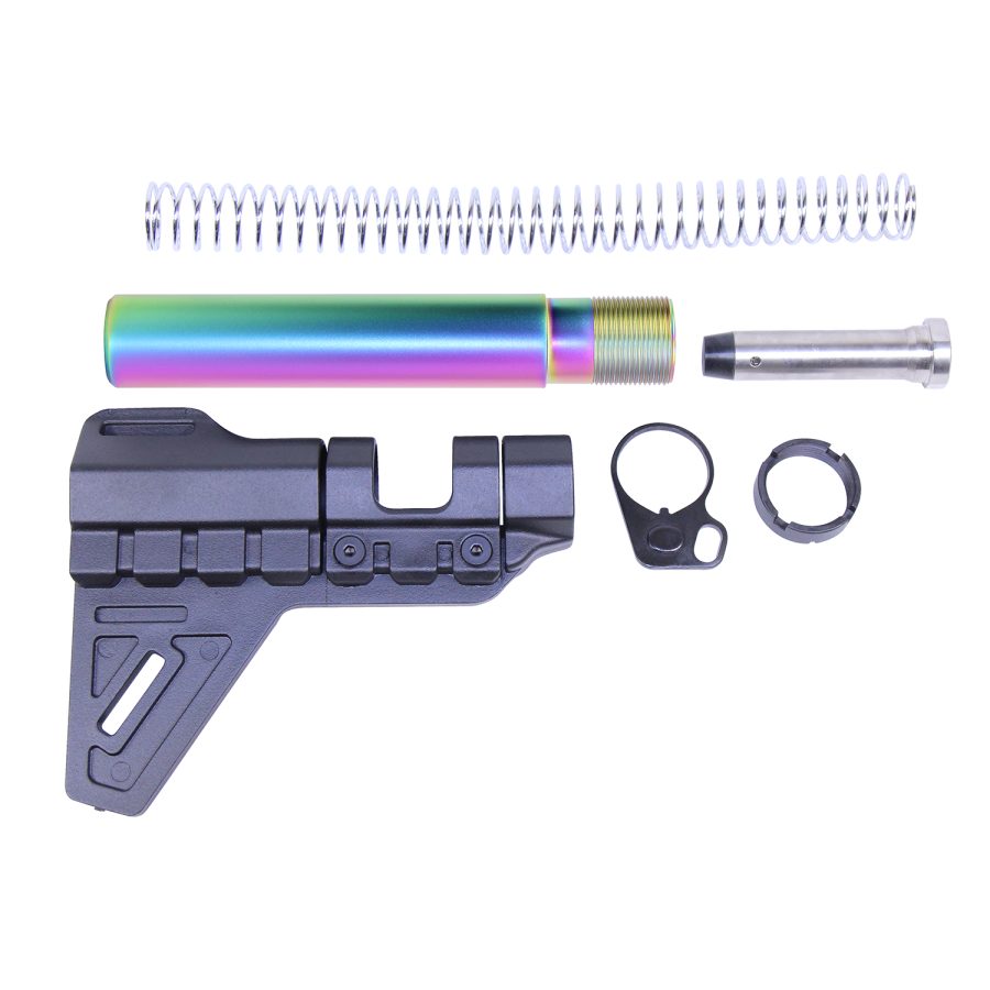 AR-15 Micro Breach Pistol Brace Kit (Matte Rainbow RPVD) - Image 2