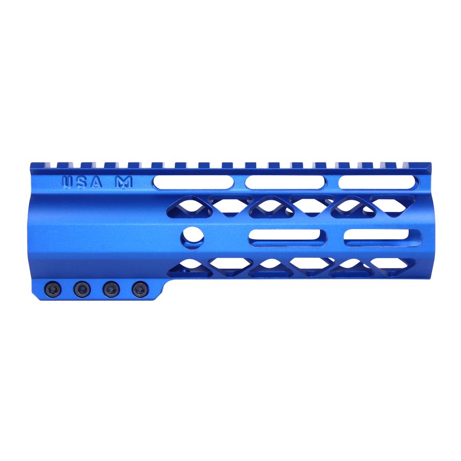6.75" AIR-LOK Series M-LOK Compression Free Floating Handguard With Monolithic Top Rail (Anodized Blue)