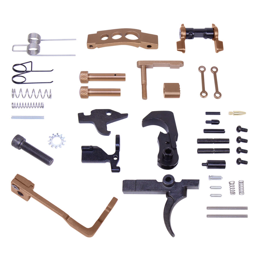 AR-15 Enhanced Lower Parts Kit With Upgrades (Anodized Bronze)