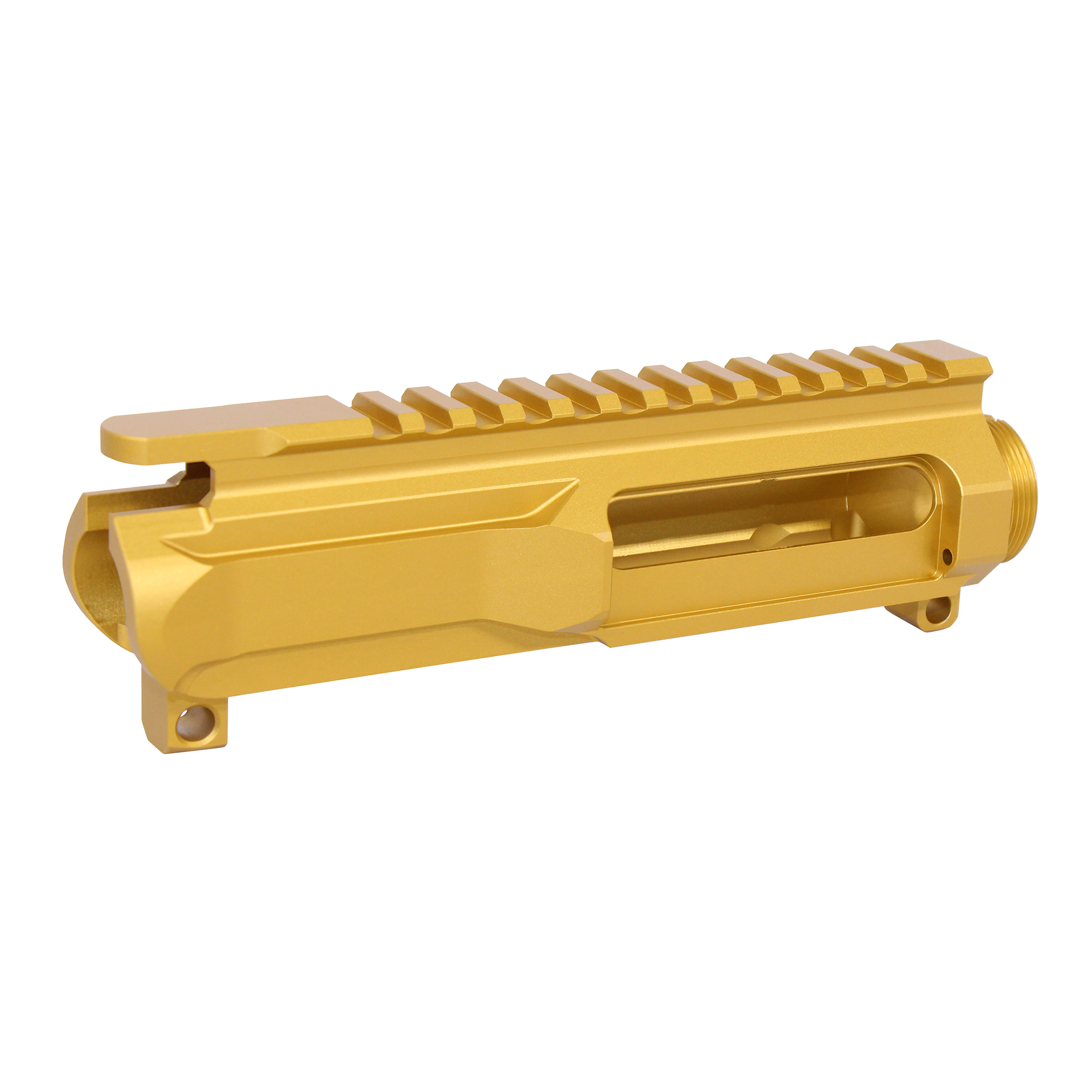 AR-15 5.56 "Slabside" Stripped Billet Upper Receiver (Anodized Gold) - Image 2