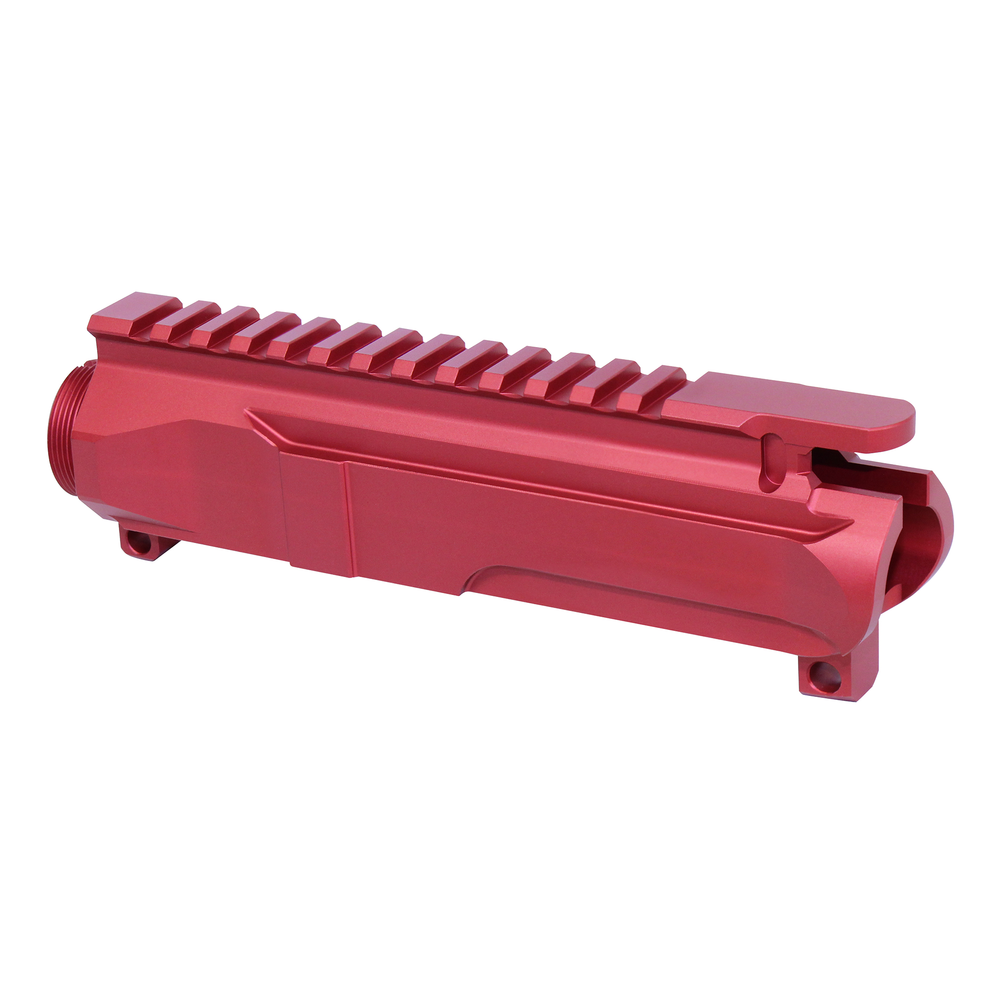 AR-15 5.56 "Slabside" Stripped Billet Upper Receiver (Anodized Red) - Image 3
