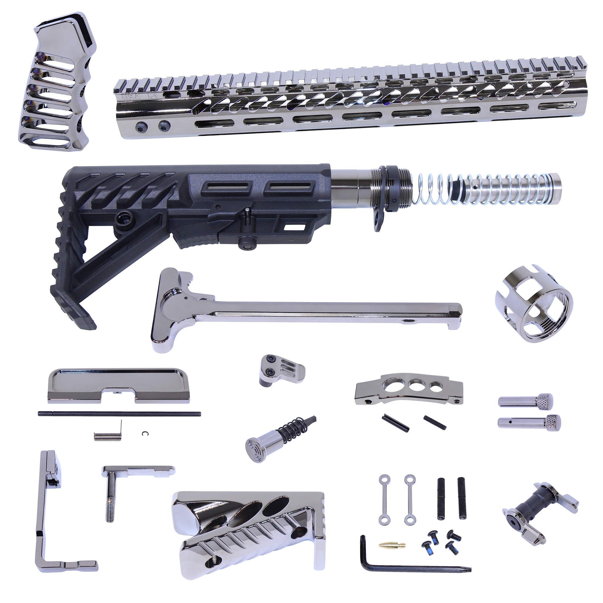 AR-15 Ultimate Finishing Rifle Kit (Black Chrome)