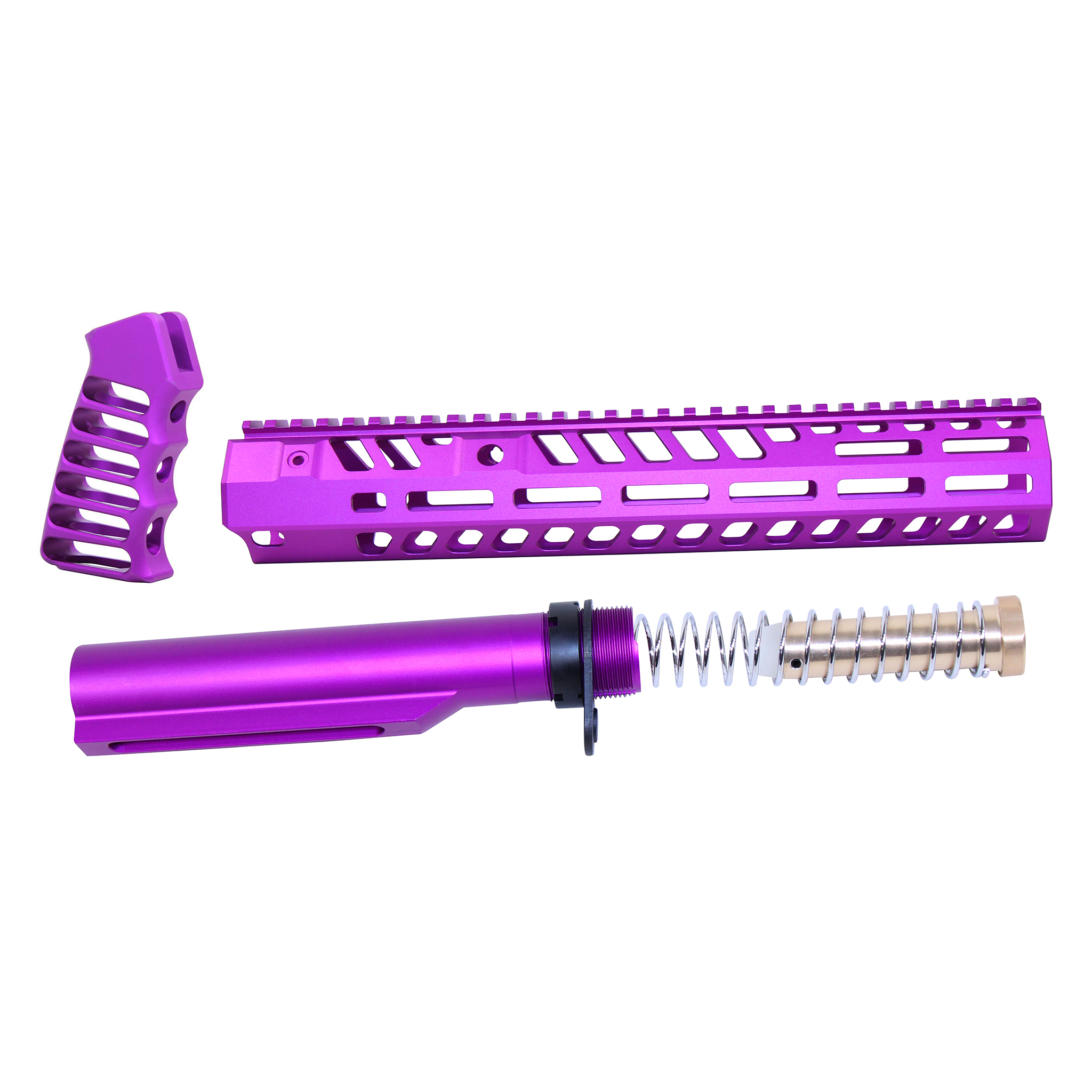 AR-15 12" Socom Series Build Kit (Anodized Anodized Purple)