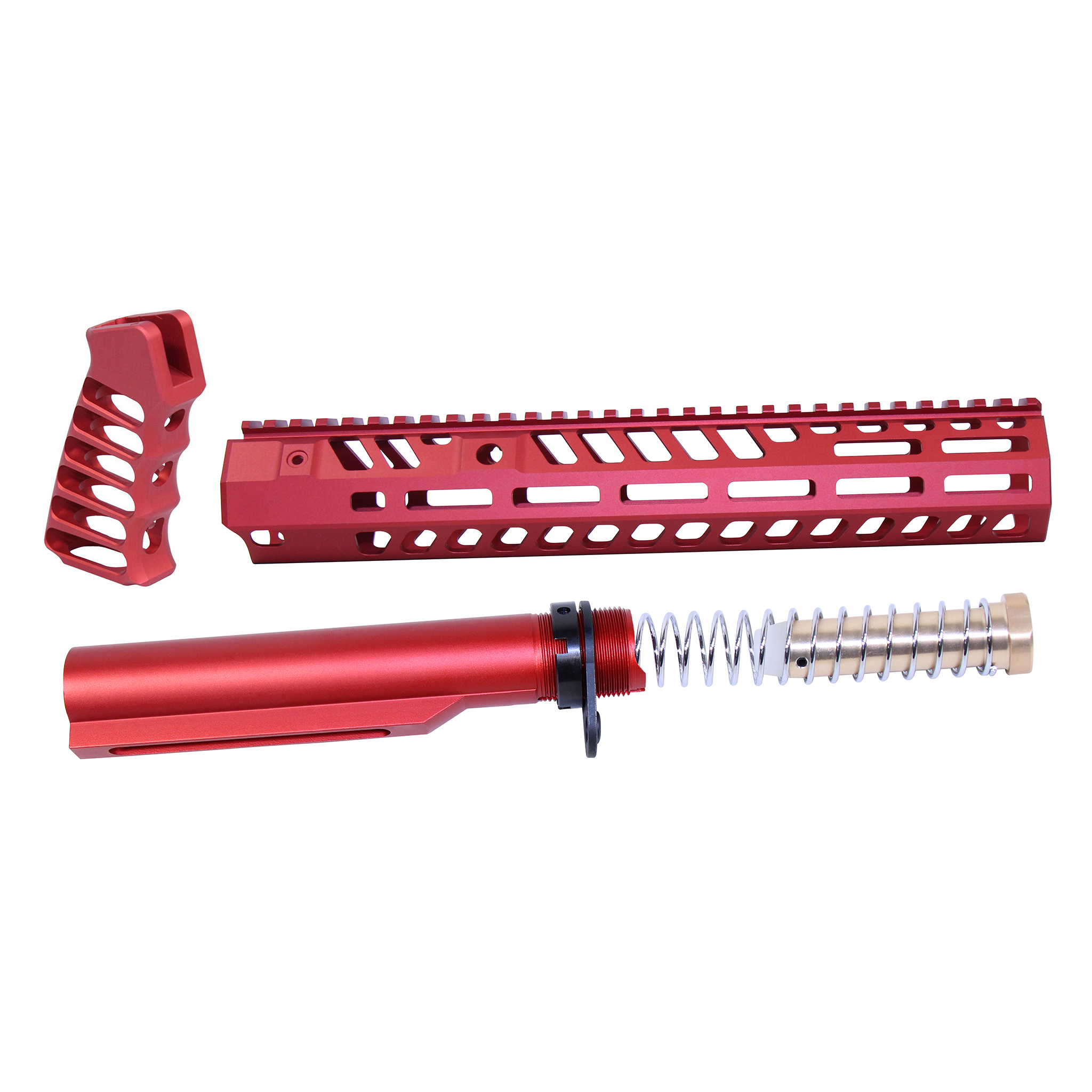 AR-15 12" Socom Series Build Kit (Anodized Red)