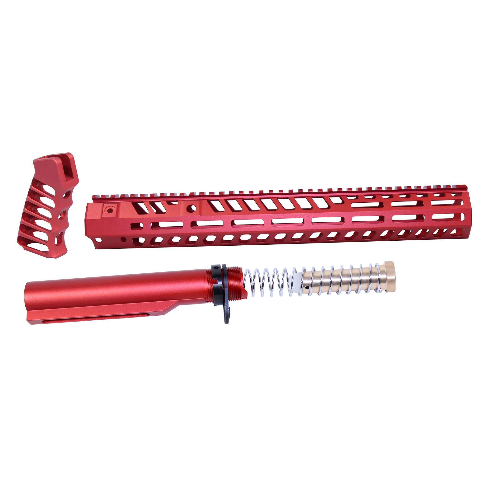 AR-15 15" Socom Series Build Kit (Anodized Red)