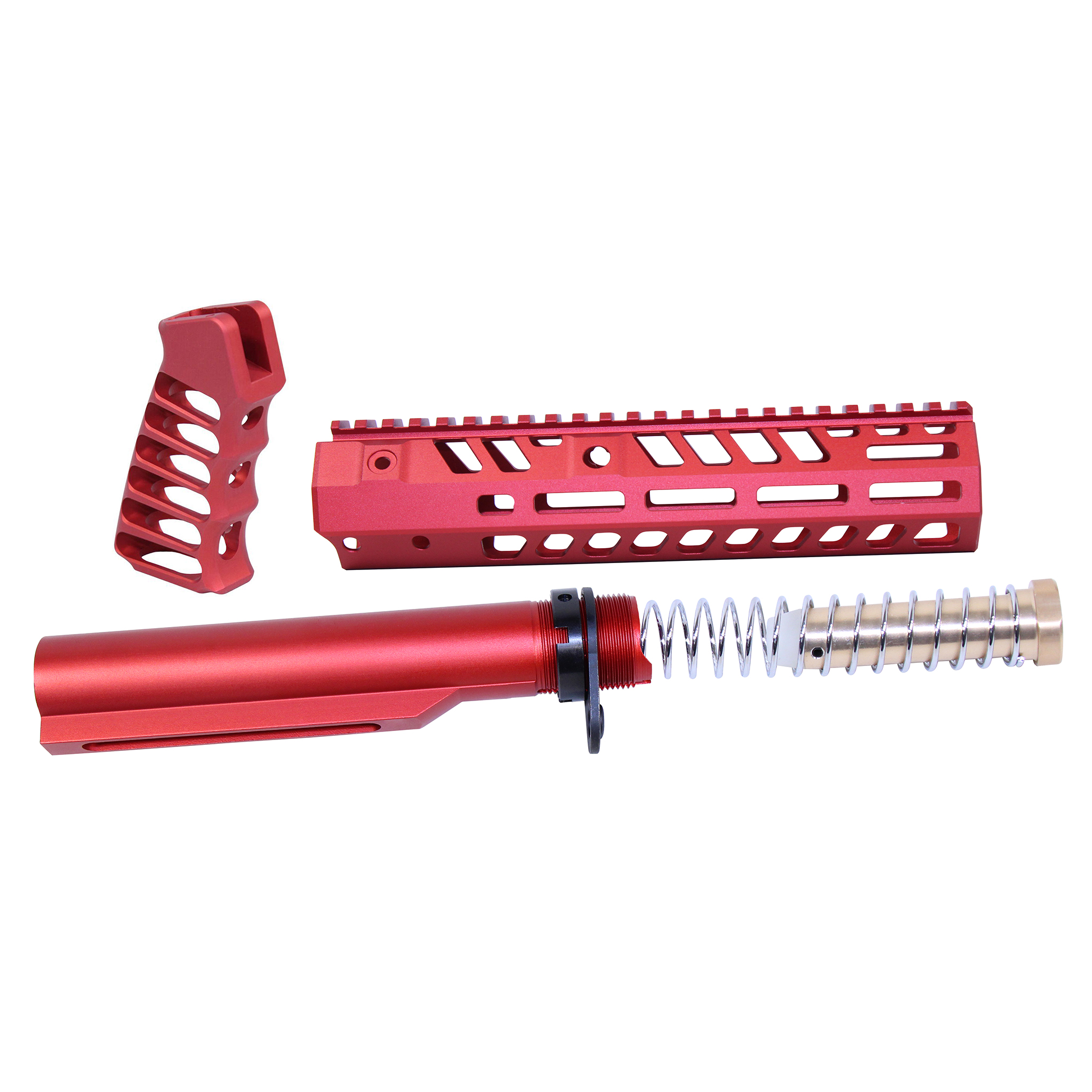 AR-15 9" Socom Series Build Kit (Anodized Red)