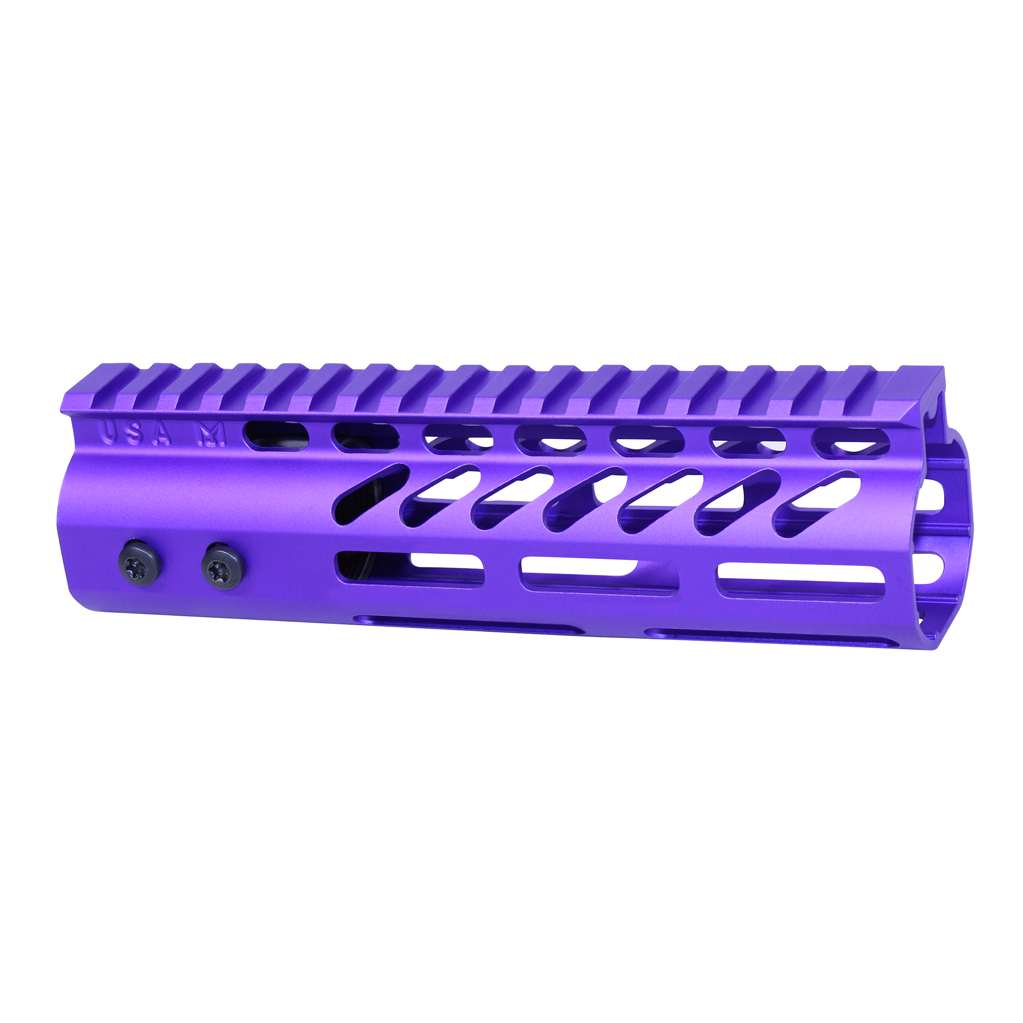 7" Ultra Lightweight Thin M-LOK Free Floating Handguard With Monolithic Top Rail (Anodized Royal Purple)