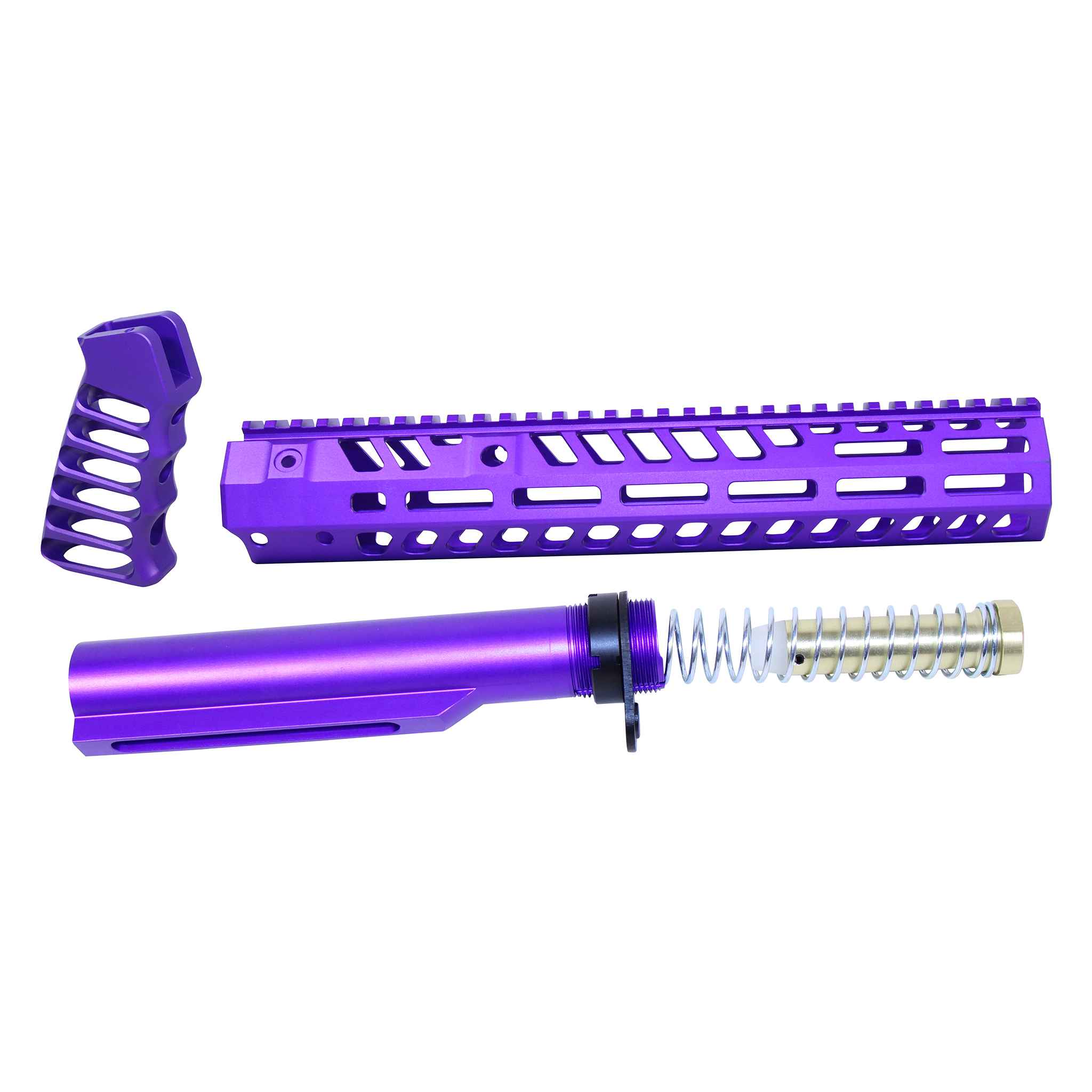 AR-15 12" Socom Series Build Kit (Anodized Anodized Royal Purple)