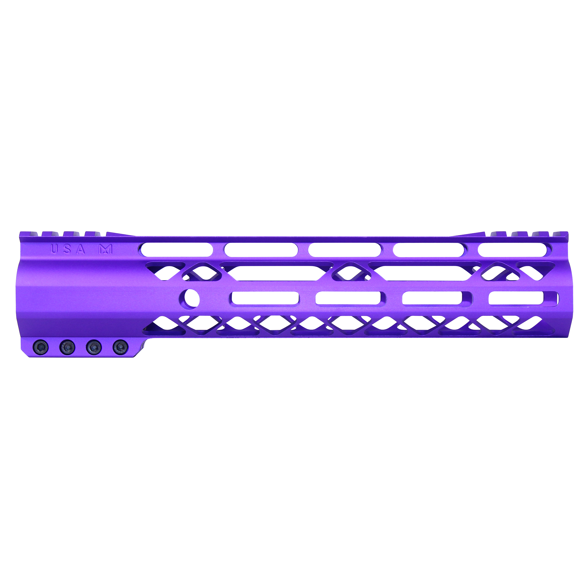 10" AIR-LOK Series M-LOK Compression Free Floating Handguard With Monolithic Top Rail (Gen 2) (Anodized Royal Purple)