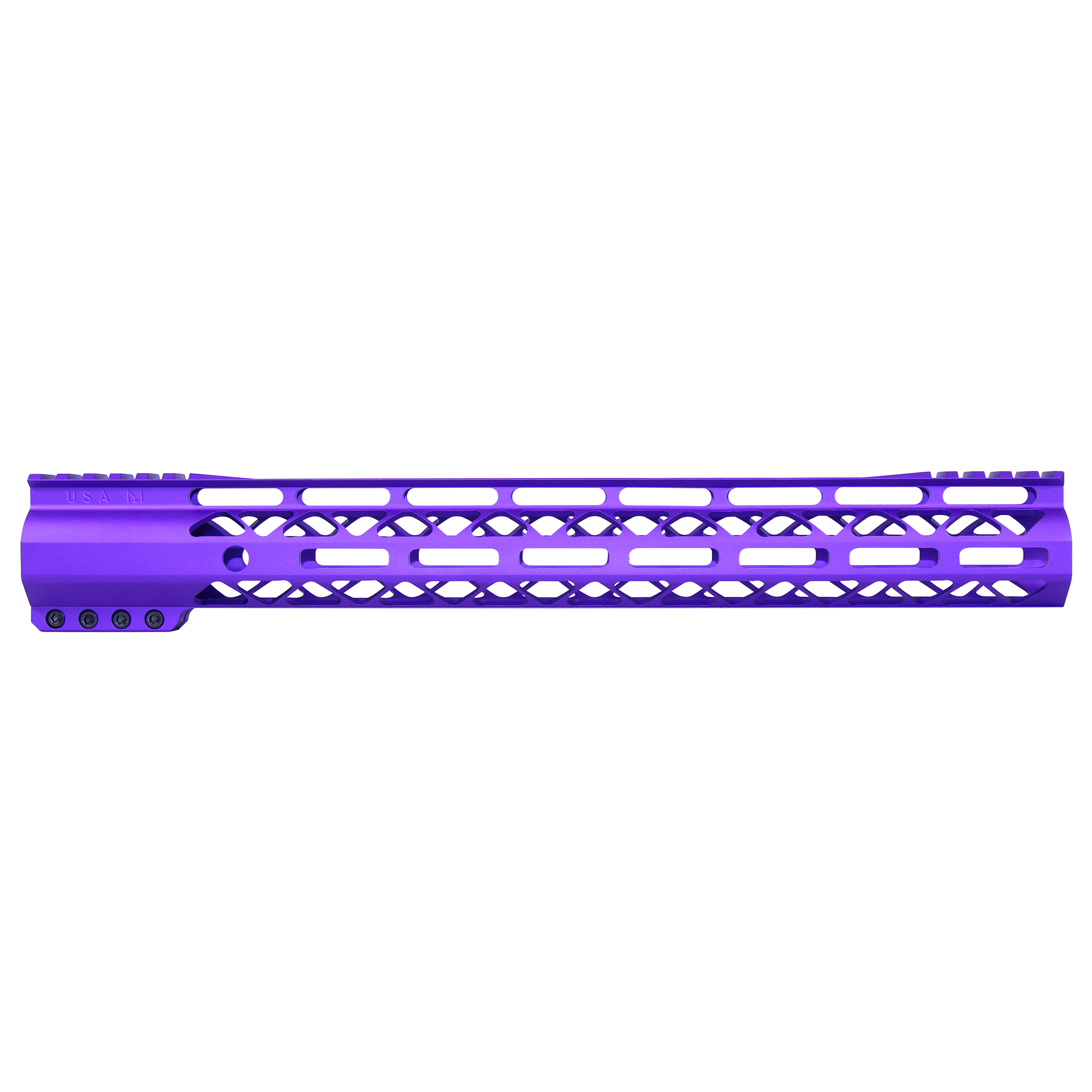 15" AIR-LOK Series M-LOK Compression Free Floating Handguard With Monolithic Top Rail (Gen 2) (Anodized Royal Purple)
