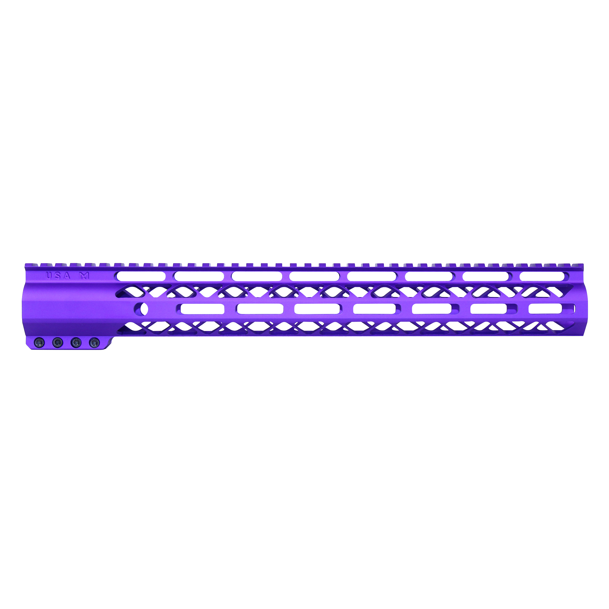 15" Air-LOK Series M-LOK Compression Free Floating Handguard With Monolithic Top Rail (Anodized Royal Purple)