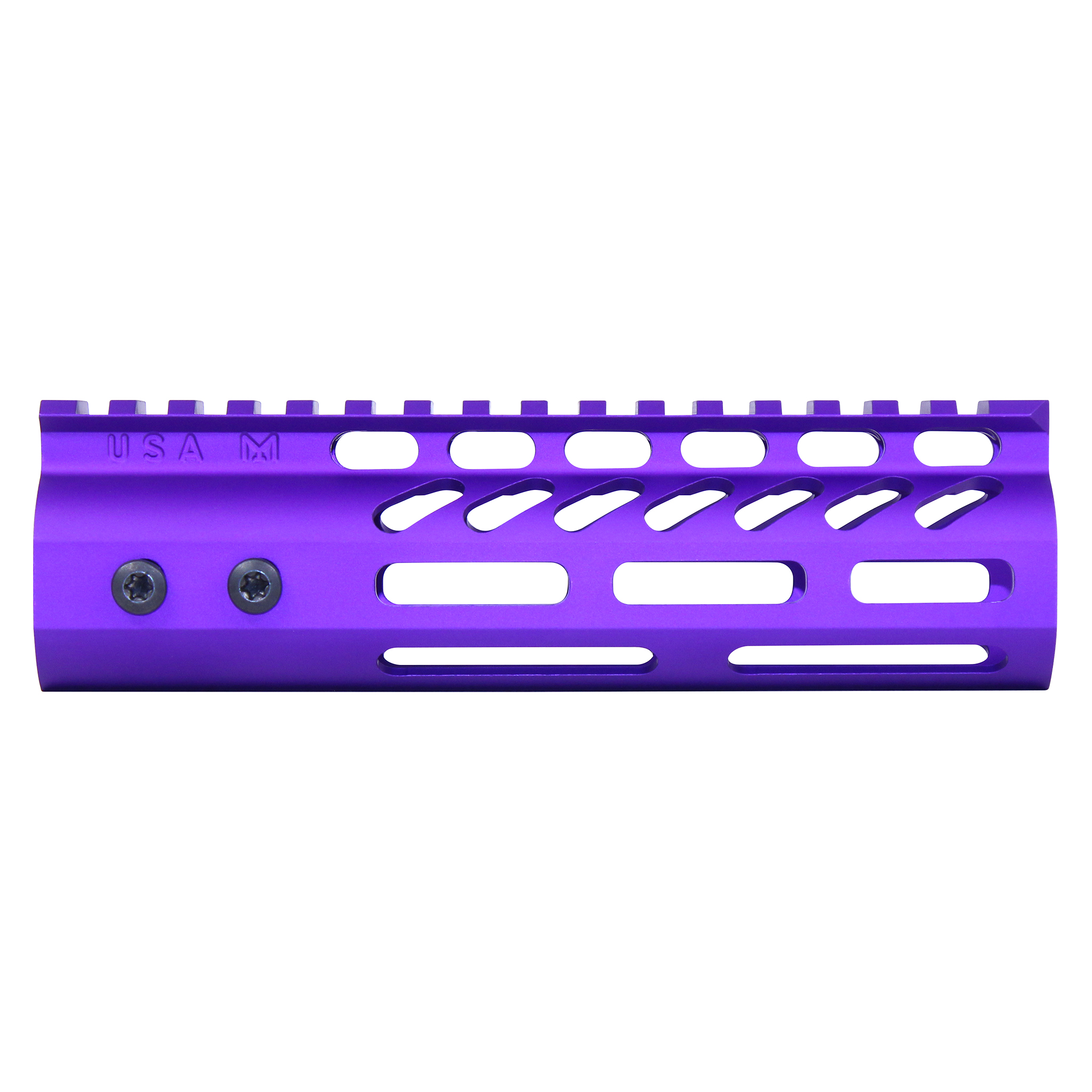 6.75" ULtra Lightweight Thin M-LOK Free Floating Handguard With Monolithic Top Rail (Anodized Royal Purple)