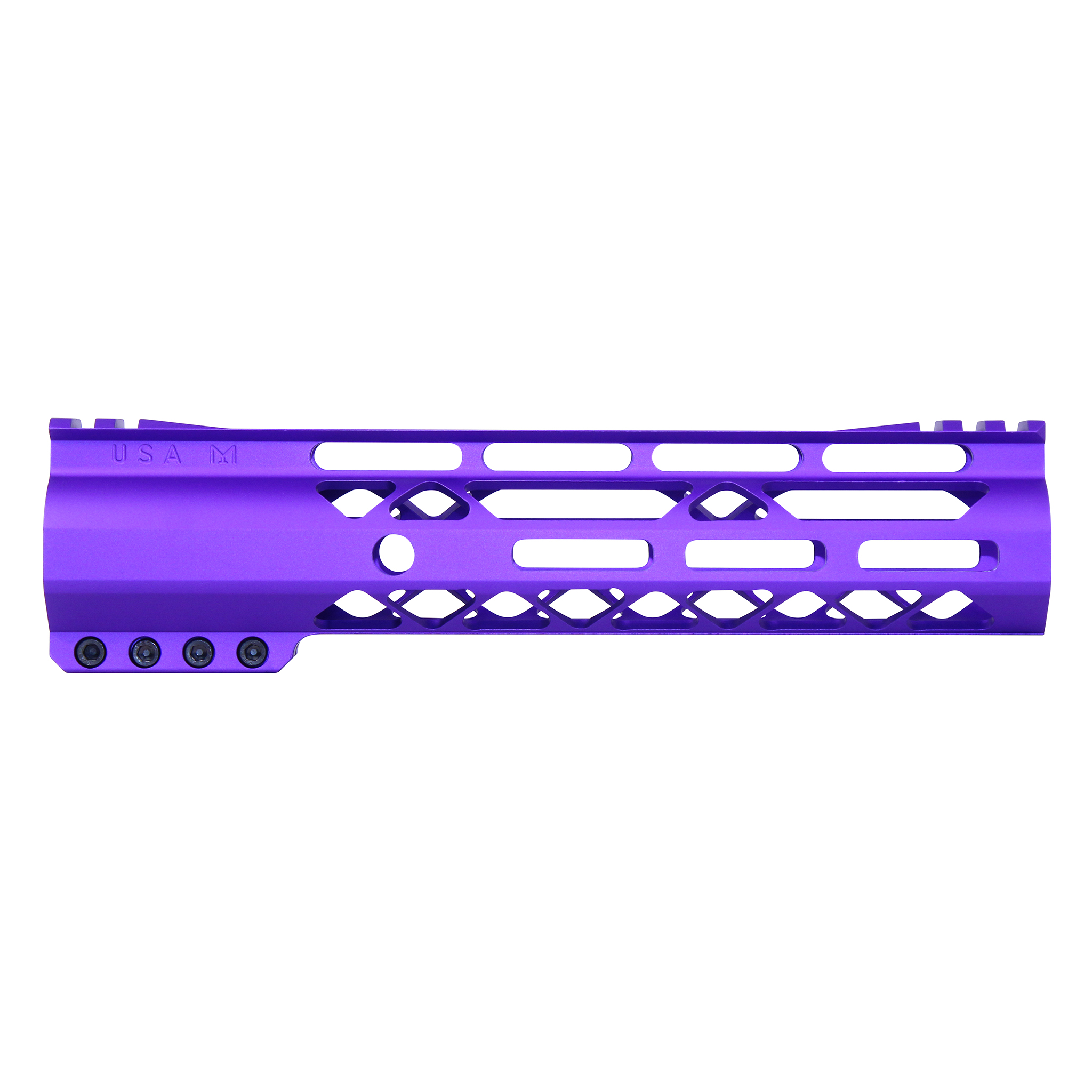 9" AIR-LOK Series M-LOK Compression Free Floating Handguard With Monolithic Top Rail (Gen 2) (Anodized Royal Purple)
