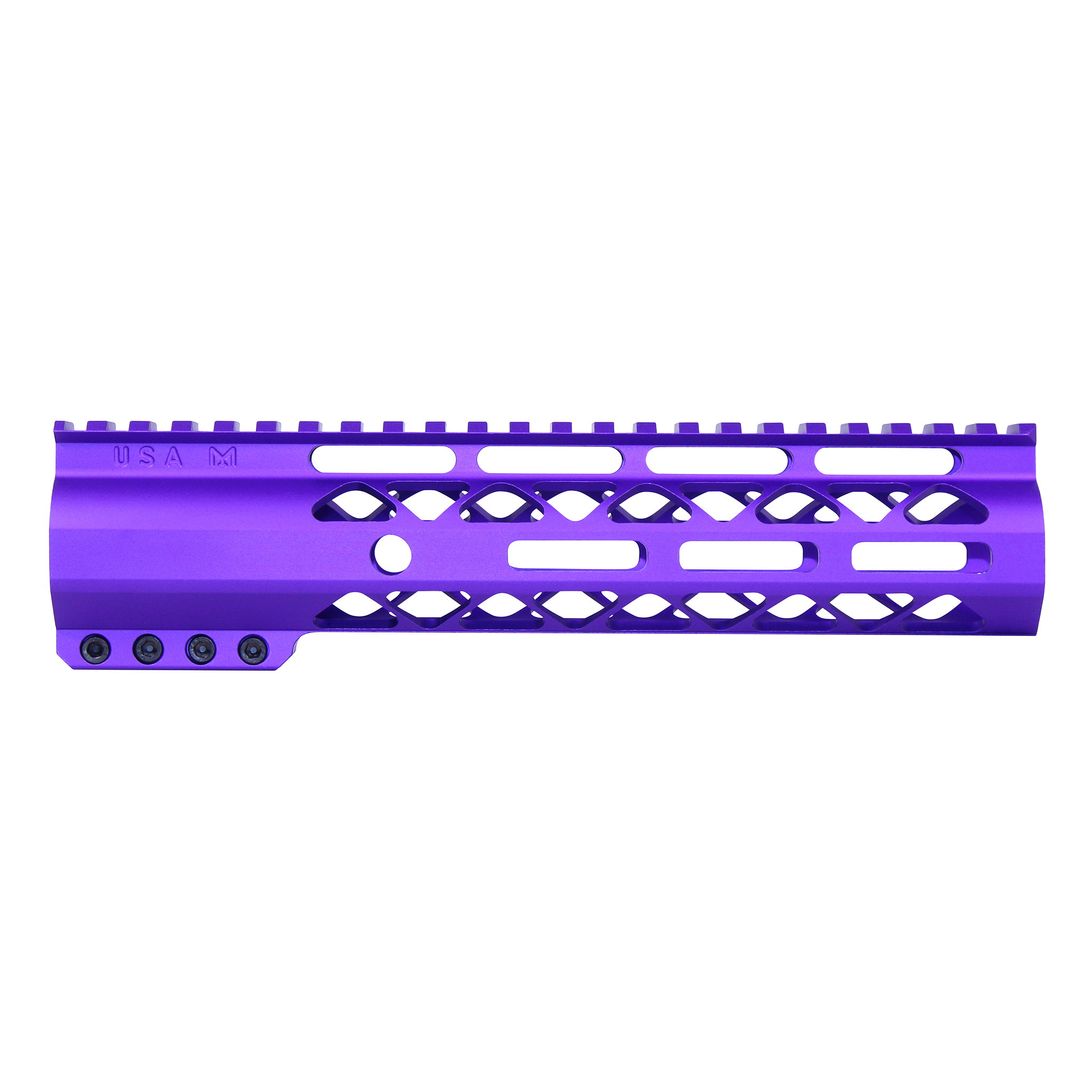 9" AIR-LOK Series M-LOK Compression Free Floating Handguard With Monolithic Top Rail (Anodized Royal Purple)